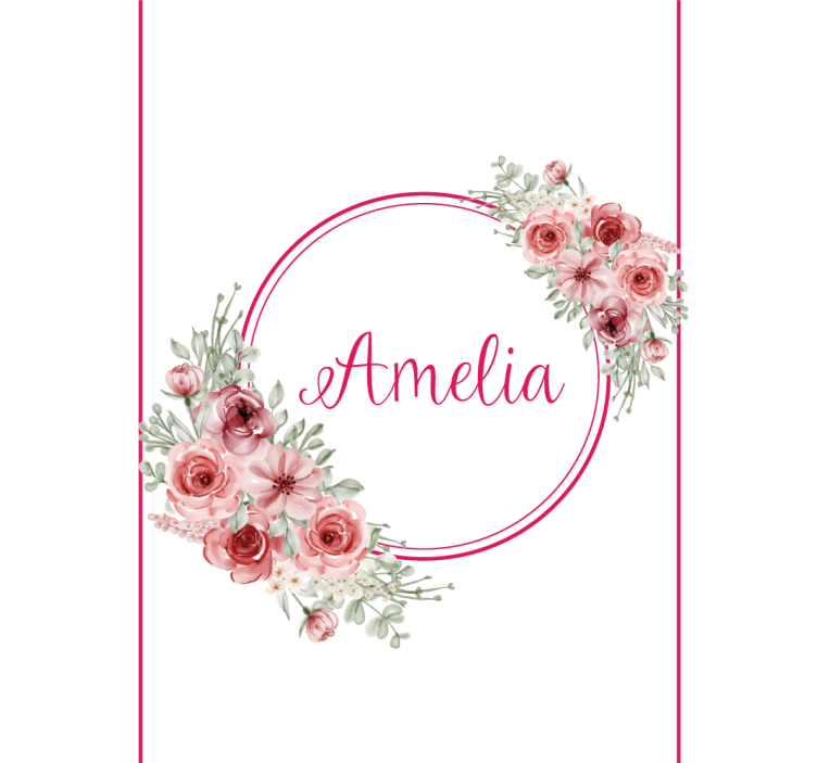 Flowers and plants roller blind personalized floral design - TenStickers