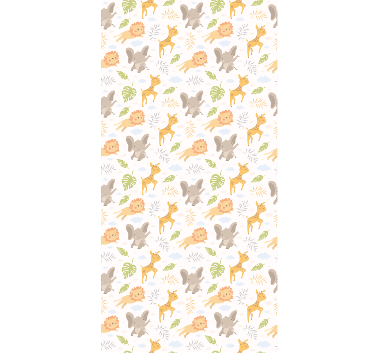 Baby animal patterns nursery roller blind - TenStickers
