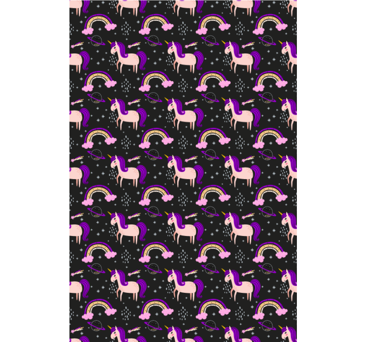 Children room roller blind pink unicorns and arches - TenStickers