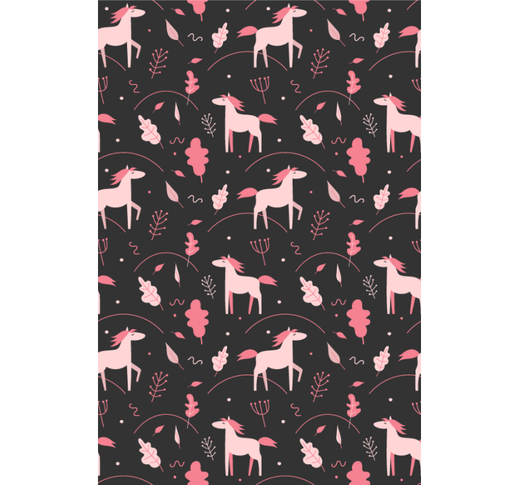 Sweet pink unicorns children room roller blind - TenStickers