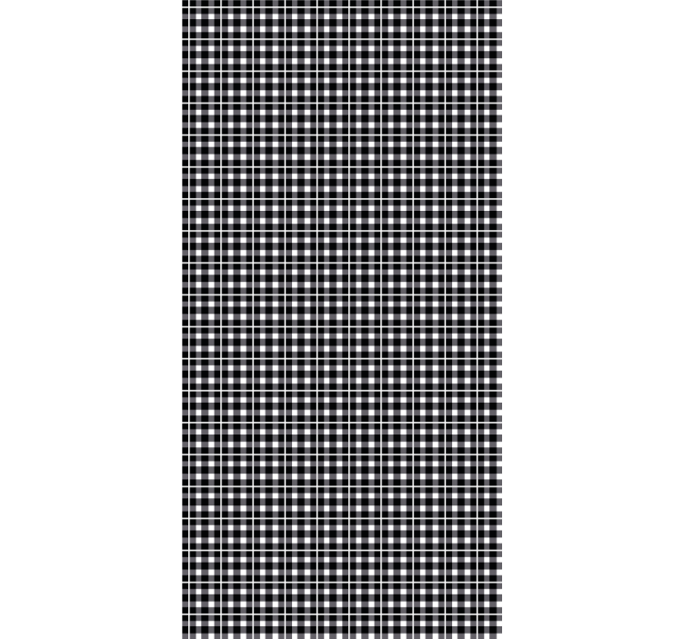Black and white gingham pattern Office blind - TenStickers