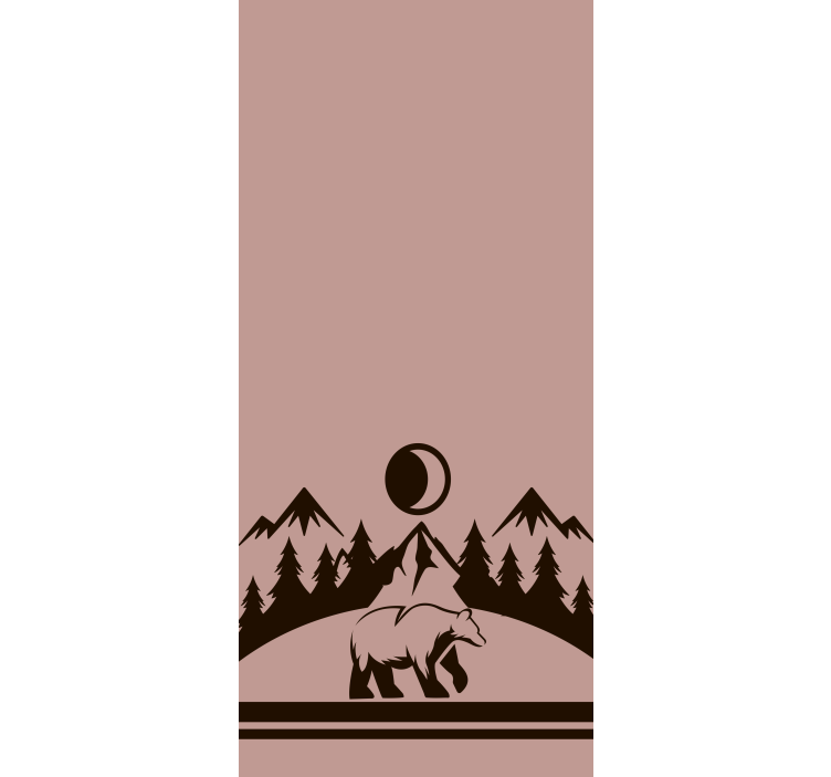 Bear and Mountains animal roller blind - TenStickers