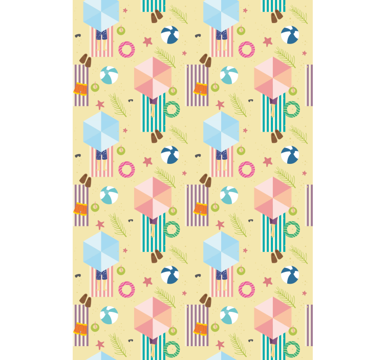 Beach umbrella motif fun roller blind - TenStickers