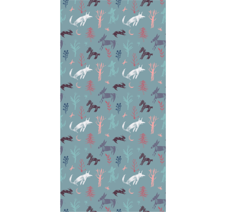 Woodland Beasts Motif animal roller blind - TenStickers