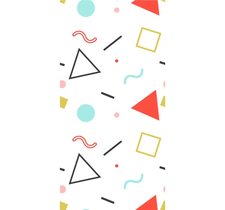 Minimalist geometric shapes modern roller blind - TenStickers