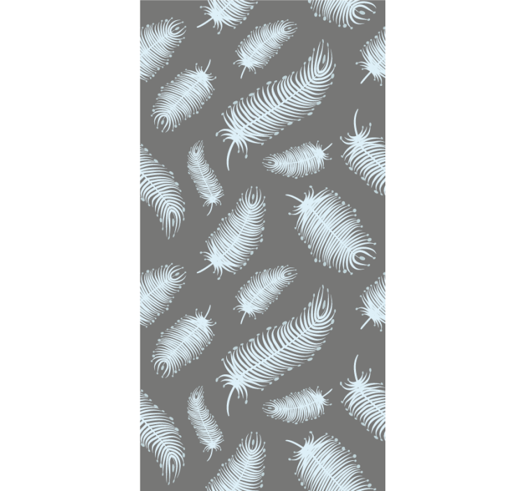 Feather pattern design gray roller blind - TenStickers