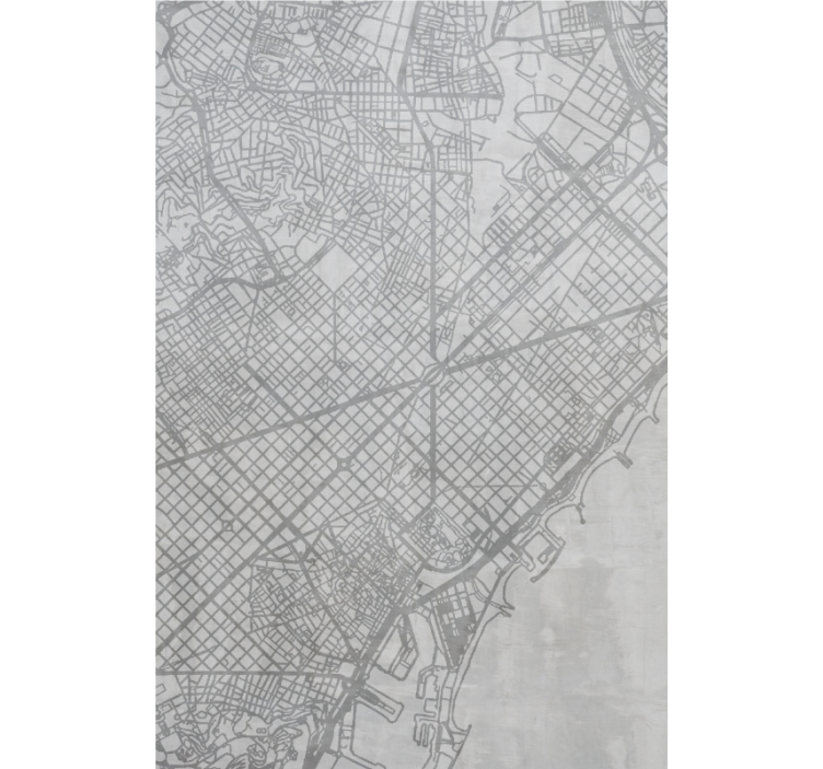 City Map of Barcelona Living room blind - TenStickers