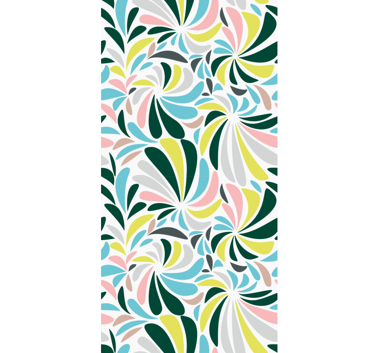 Stylish Floral Pattern flowers and plants roller blind - TenStickers
