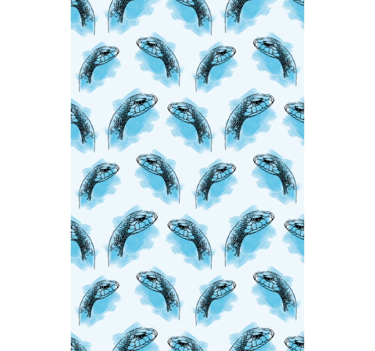 Blue snake faces animal roller blind - TenStickers