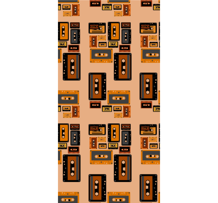 80's cassette pattern Vintage roller blind - TenStickers