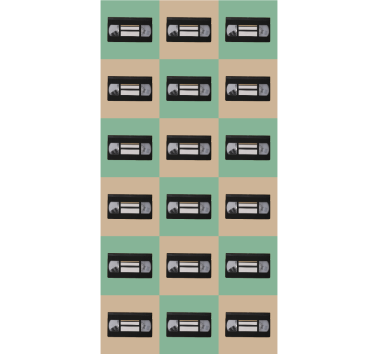 Retro roller blind with vintage stripe design - TenStickers