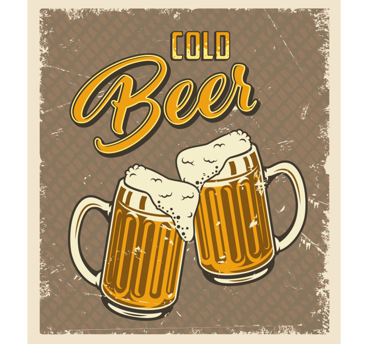 COLD BEER MUGS sports roller blind - TenStickers