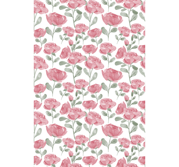 Aquarella roses flowers and plants roller blind - TenStickers