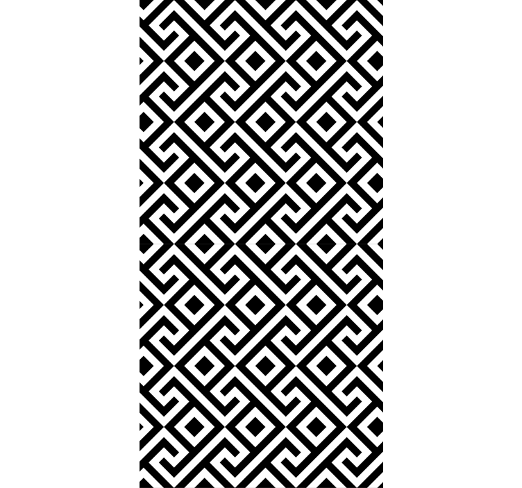 Black and white shapes Original roller blind - TenStickers