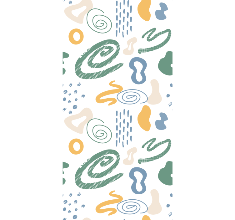 Abstract painted shapes modern roller blind - TenStickers