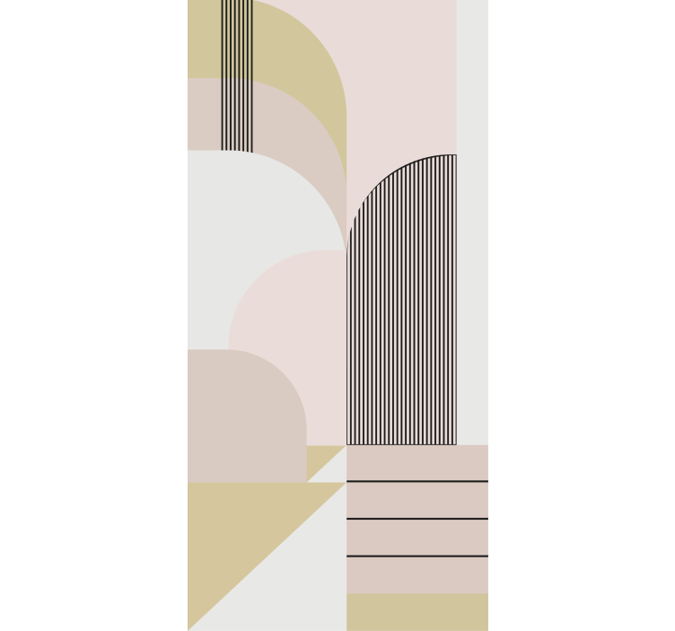 Geometric Curve Design modern roller blind - TenStickers