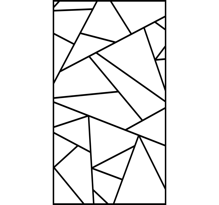 Black geometric lines minimalist design blind - TenStickers