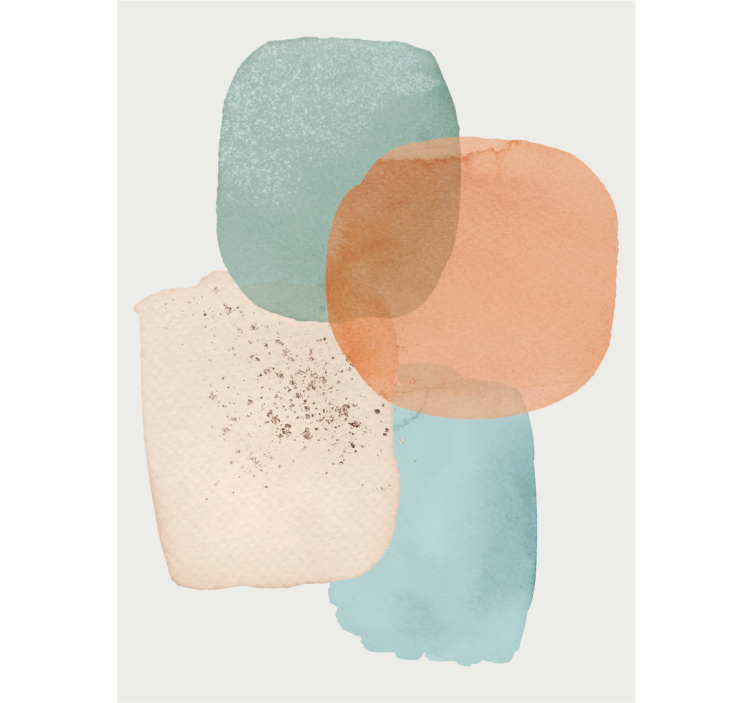 Geometric Colour Blobs modern roller blind - TenStickers