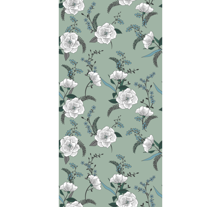 Beautiful white magnolia Flower blind - TenStickers