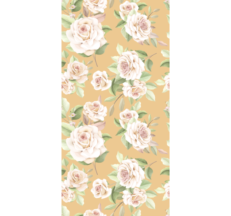 Blooming rose pattern flowers and plants roller blind - TenStickers