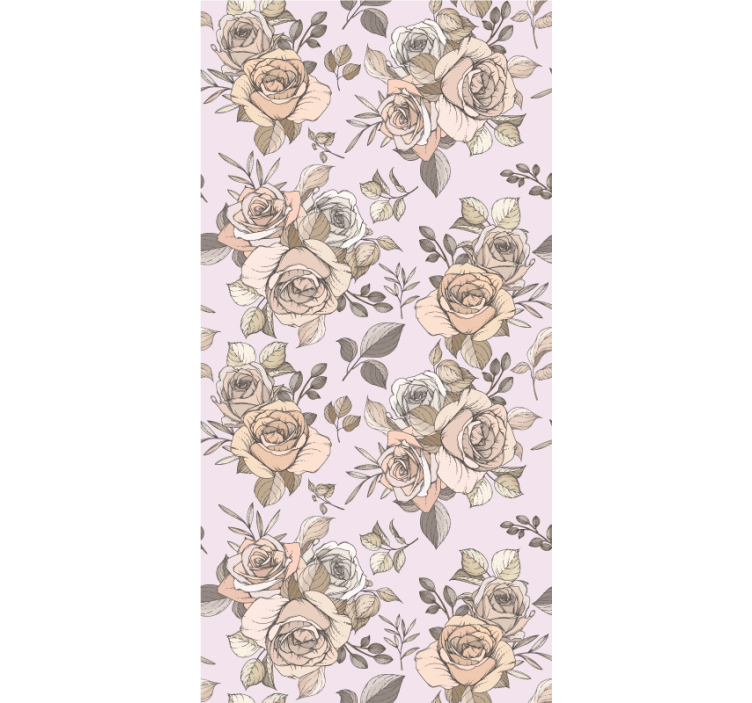 Graceful Rose Motif flower roller blind - TenStickers