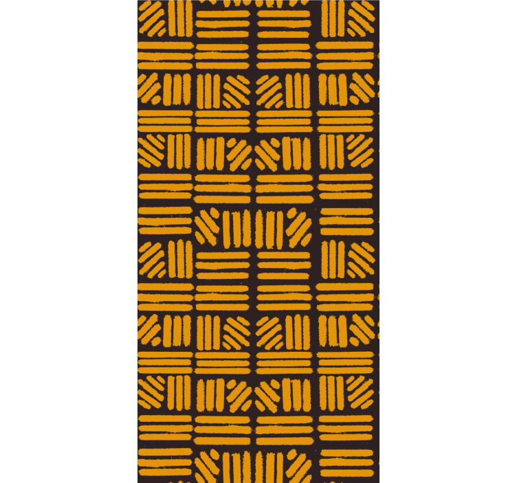 African style  golden abstract art roller blind - TenStickers