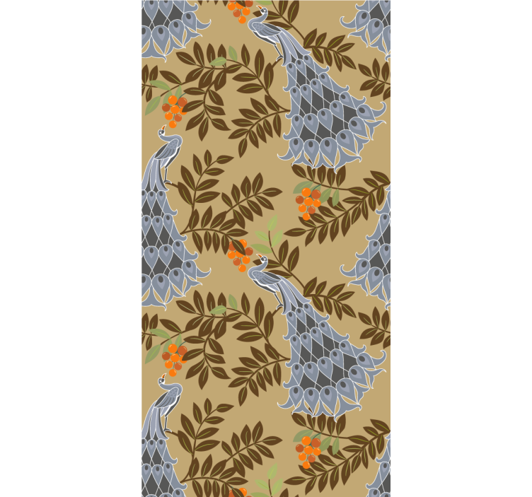 African style gray peacock Various animal blind - TenStickers