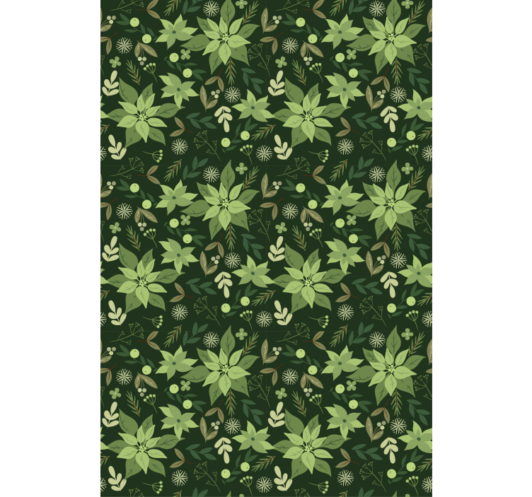 Lush Green Flora flowers and plants roller blind - TenStickers