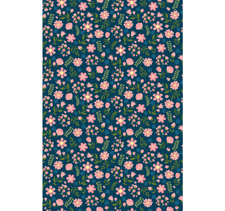 Flowerprint 'Floflo' Blue blind - TenStickers