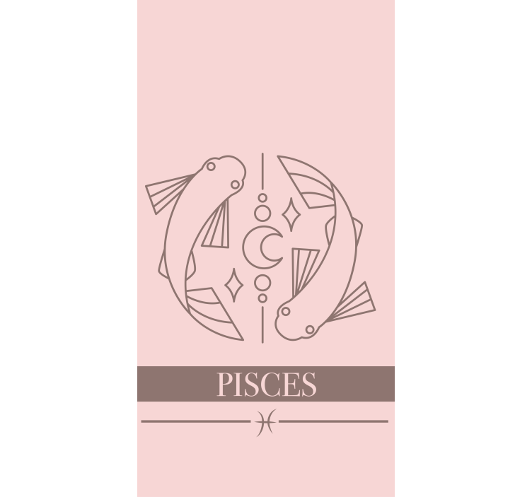 Pisces Zodiac Design customise roller blind - TenStickers
