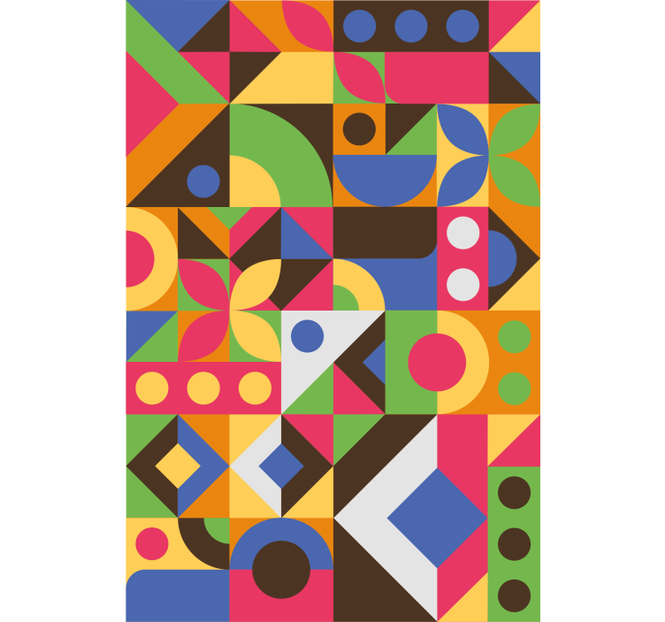 Colourful abstract style Living room blind - TenStickers