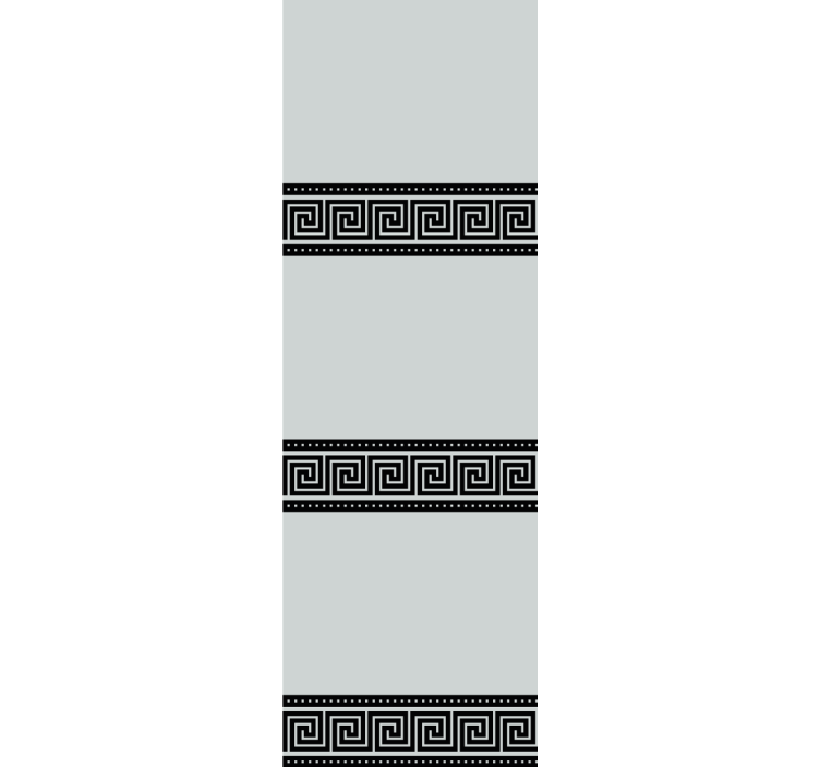 Geometric black patterns elegant roller blind - TenStickers