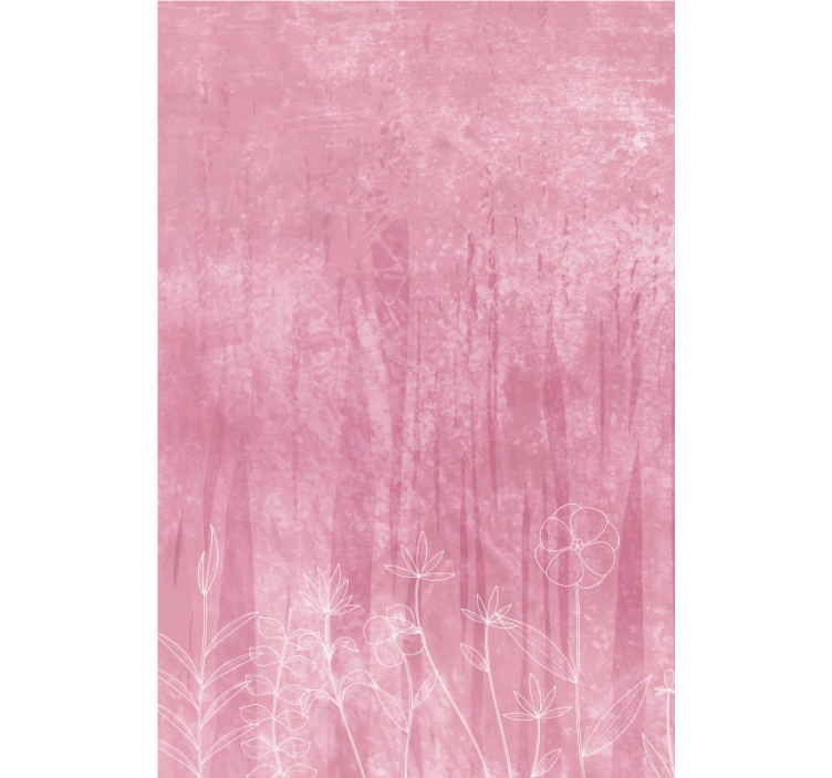 Floral silhouette design flowers and plants roller blind - TenStickers