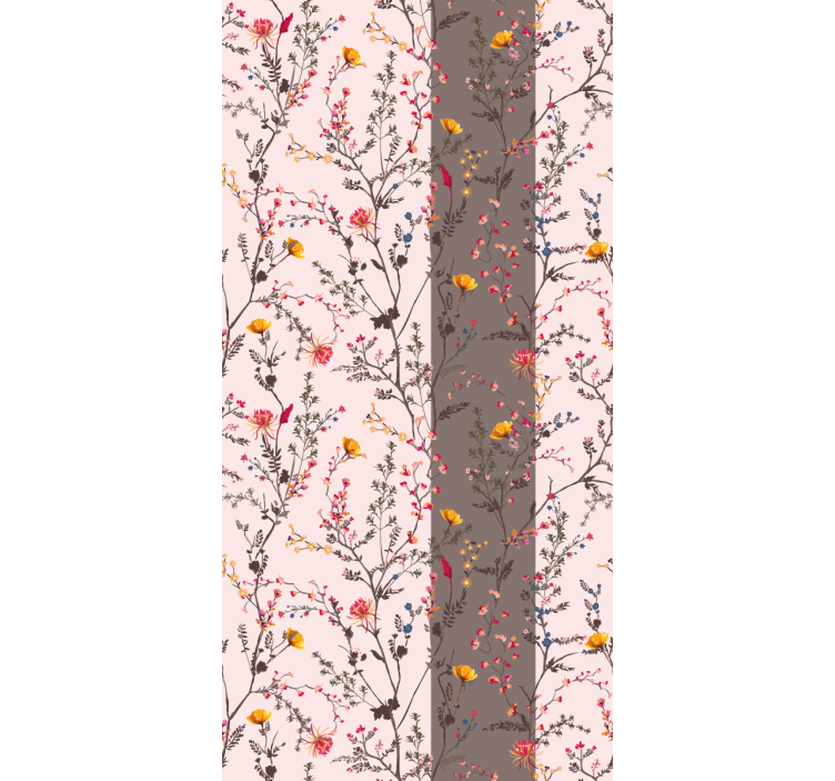 Elegant bird motif flowers and plants roller blind - TenStickers