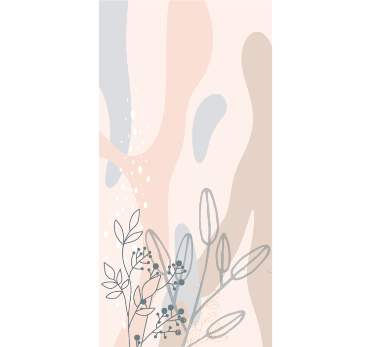 Elegant Floral Silhouette flowers and plants roller blind - TenStickers