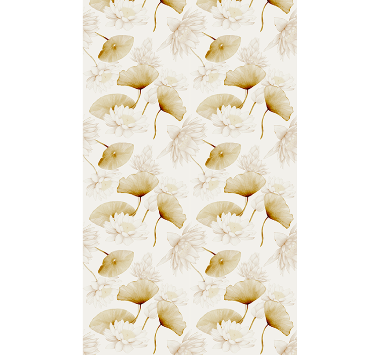 Serene water lilies flowers and plants roller blind - TenStickers