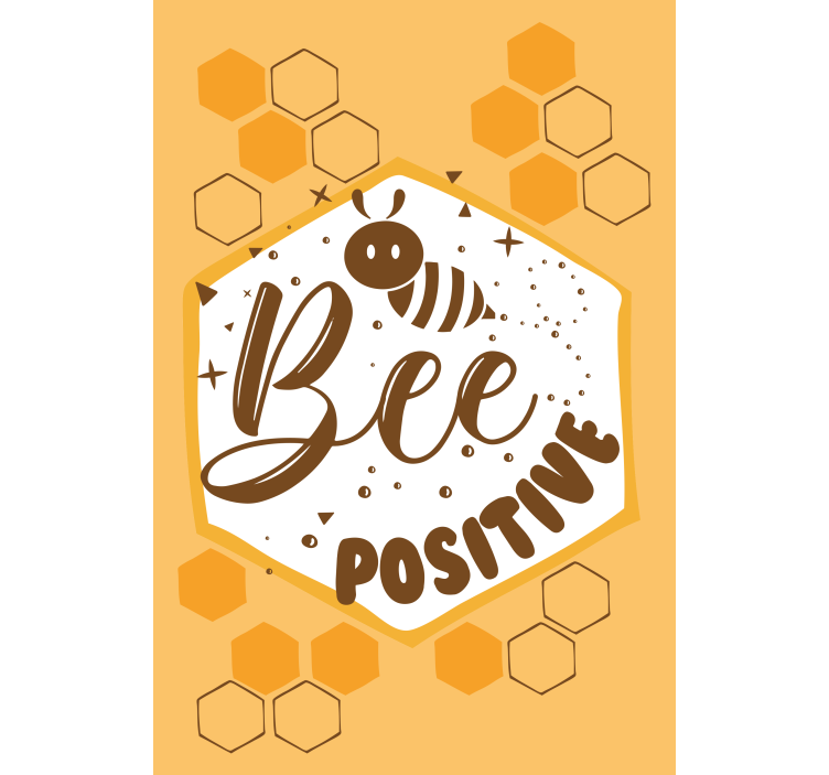 Bee positive message text roller blind - TenStickers