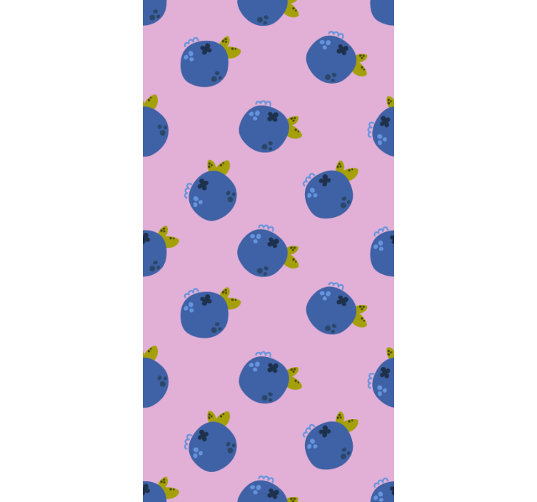 Blueberry pattern fruit and vegetable roller blind - TenStickers