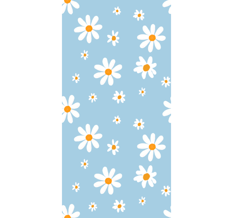 Delicate Daisy Patterns flowers and plants roller blind - TenStickers