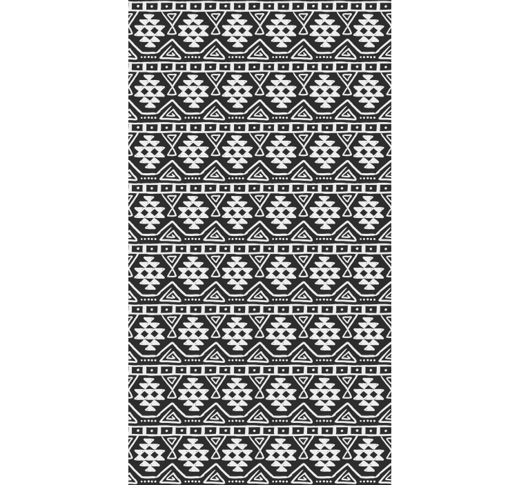 Black and white bohemian pattern window blind - TenStickers