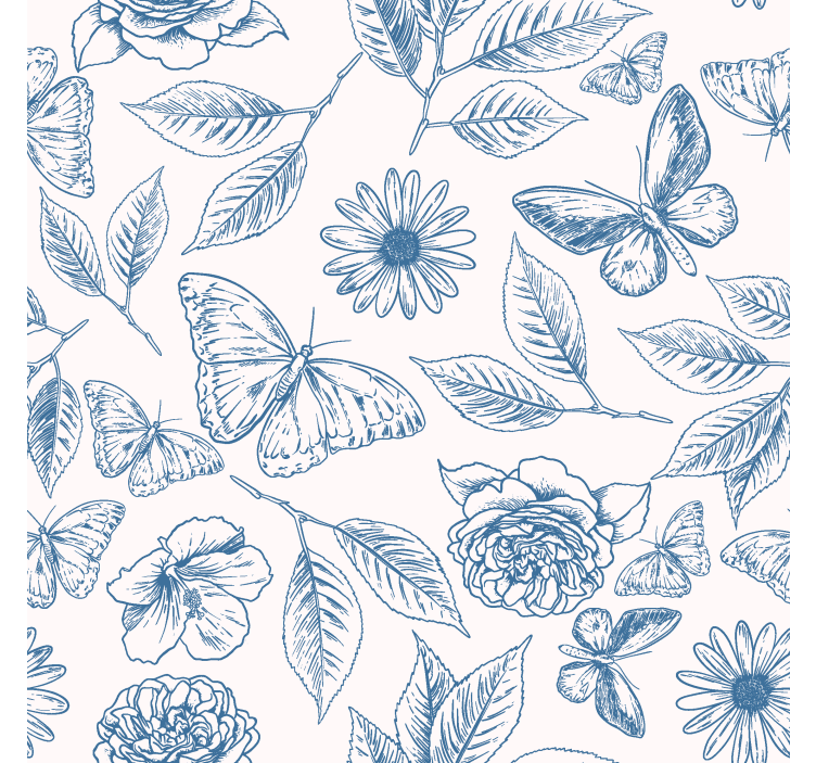 Floral design Butterflies blind - TenStickers
