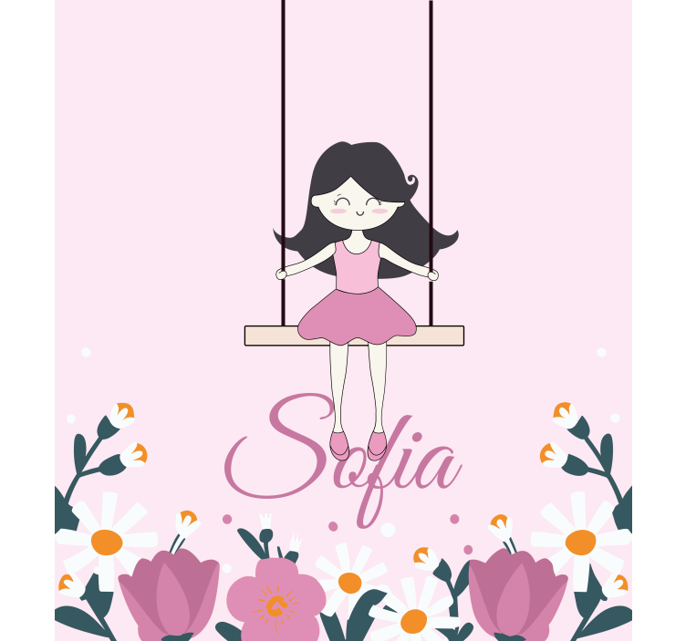 Girl on a swing customise roller blind - TenStickers
