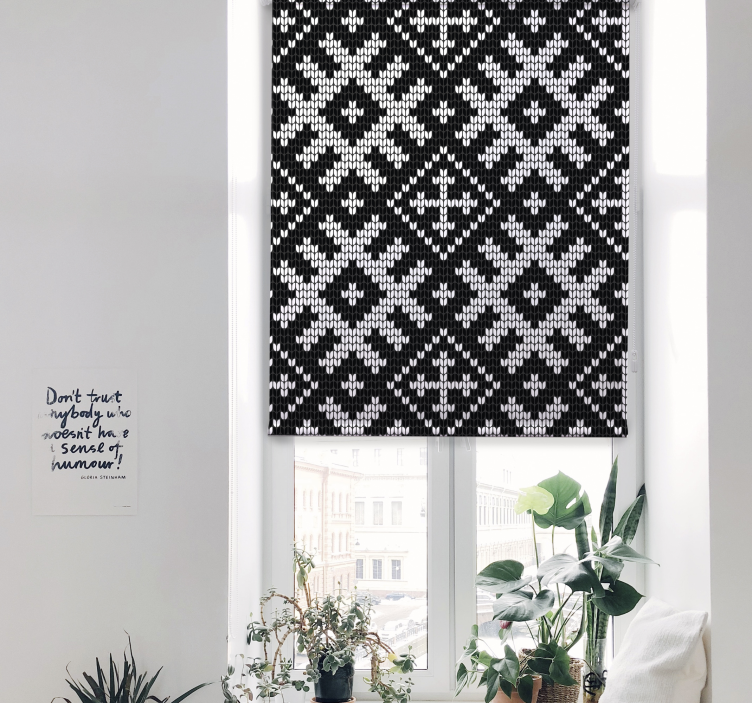 Viking chained squares pattern Modern blind - TenStickers