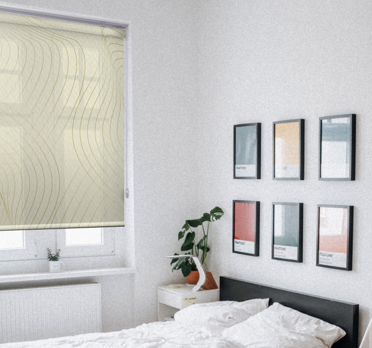Subtle wave patterns living room roller blind - TenStickers