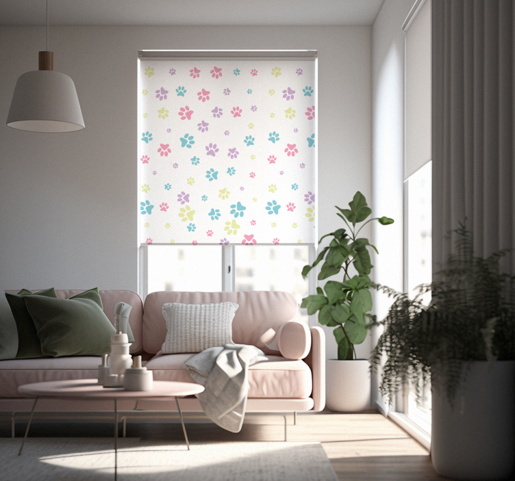 COLORFUL FLORAL PATTERNS flowers and plants roller blind - TenStickers