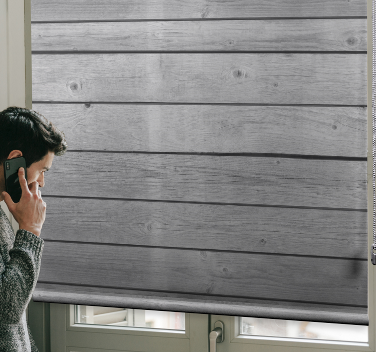 Wooden dark gray Rustic blind - TenStickers