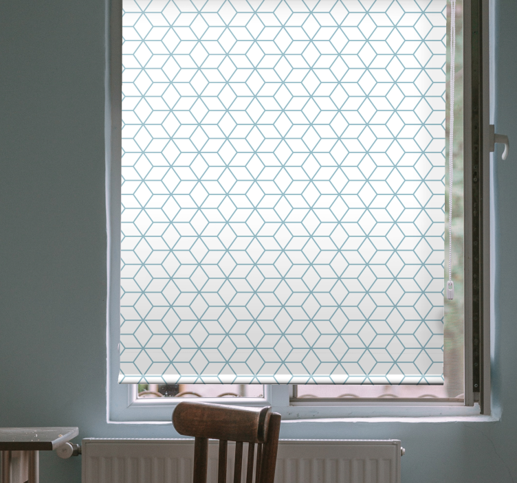 Hexagon outline pattern Nordic blind - TenStickers