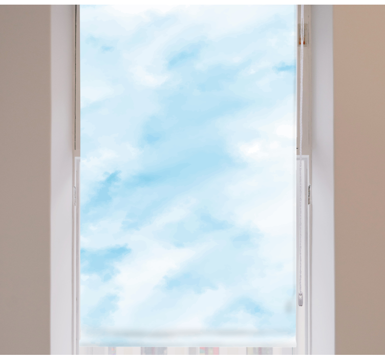 abstract blue cloud Master bedroom blind - TenStickers