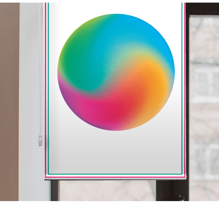 Abstract colorful sphere original roller blind - TenStickers