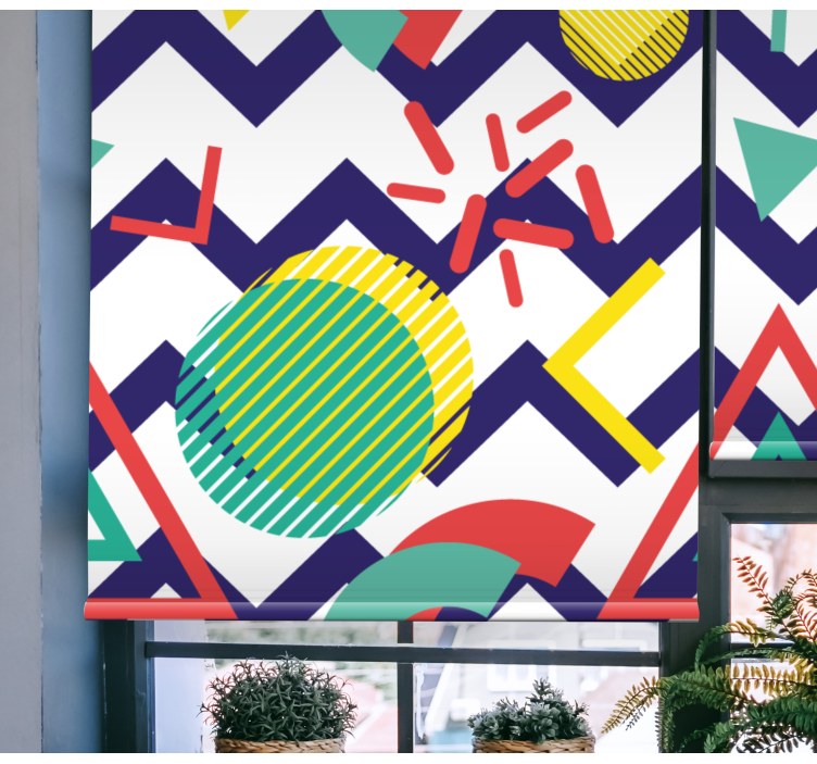 Abstract fun figures modern roller blind - TenStickers